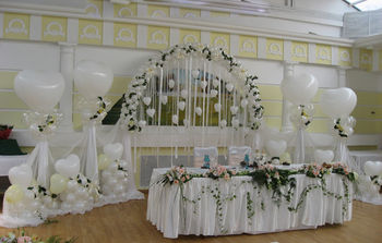 Оформление свадебного зала шарами - оформление праздников
